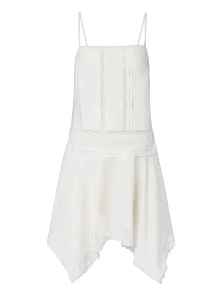 Corinna embroidered cotton voile minidress