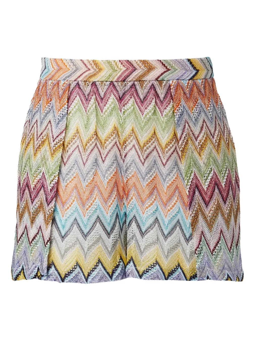 Zigzag lamé shorts Zigzag lamé shorts
