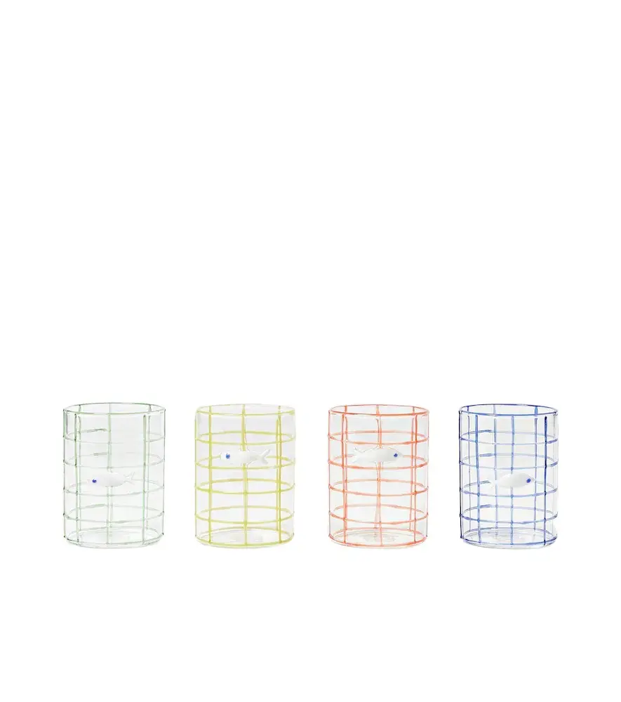 Jonathan Adler Amalfi set of 4 glasses