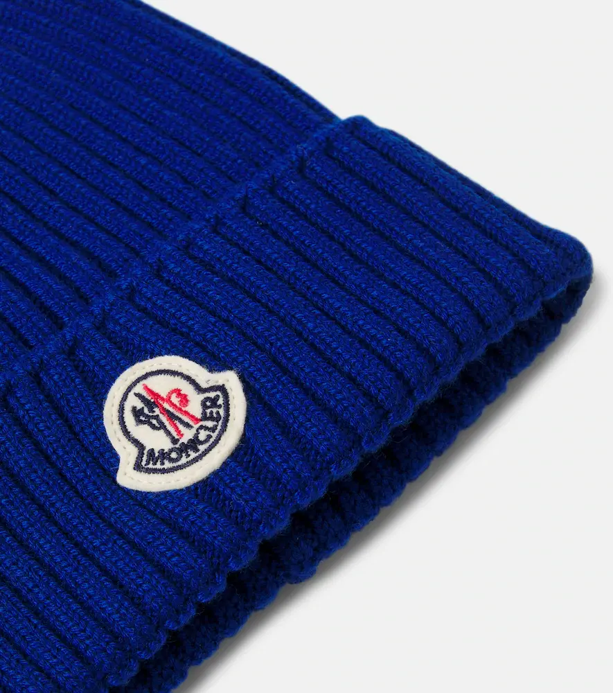 Moncler Enfant Logo virgin wool beanie | Thumbnail 2 Moncler Enfant Logo virgin wool beanie | Thumbnail 2