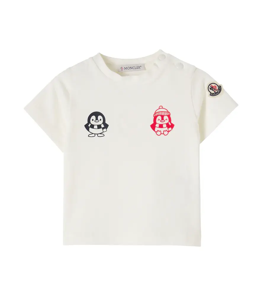 Moncler Enfant Baby printed cotton-blend jersey T-shirt | Image 1 Moncler Enfant Baby printed cotton-blend jersey T-shirt | Image 1