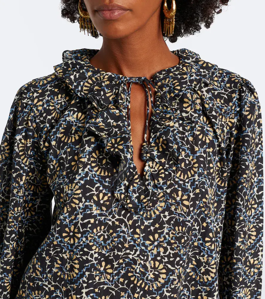 Ulla Johnson Siena printed ruffled cotton-blend top | Thumbnail 2 Ulla Johnson Siena printed ruffled cotton-blend top | Thumbnail 2