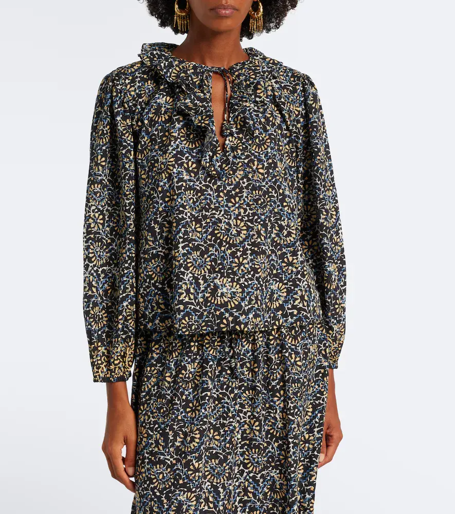 Ulla Johnson Siena printed ruffled cotton-blend top | Thumbnail 3 Ulla Johnson Siena printed ruffled cotton-blend top | Thumbnail 3