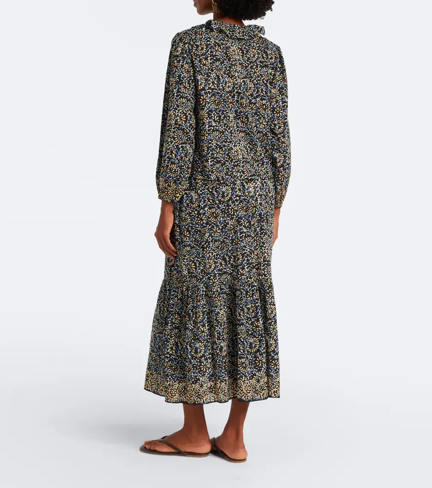 Ulla Johnson Olina printed tiered cotton-blend midi skirt | Thumbnail 4 Ulla Johnson Olina printed tiered cotton-blend midi skirt | Thumbnail 4