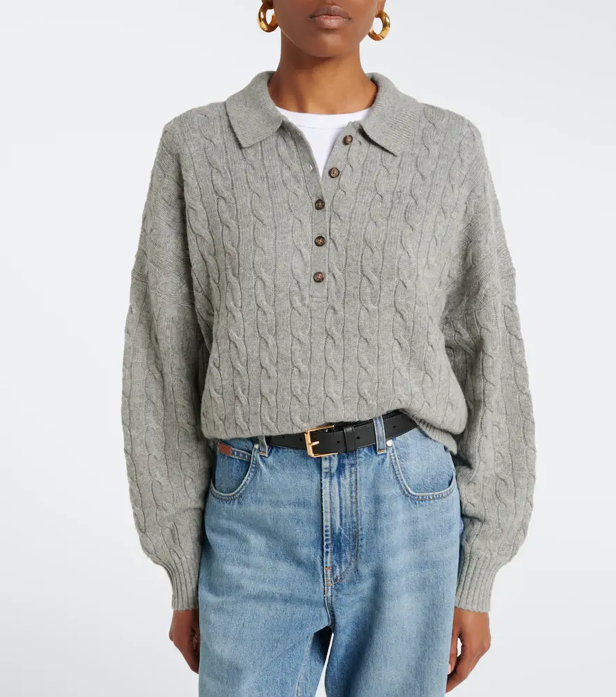 Polo Ralph Lauren Cable-knit wool and cashmere polo sweater | Thumbnail 2 Polo Ralph Lauren Cable-knit wool and cashmere polo sweater | Thumbnail 2
