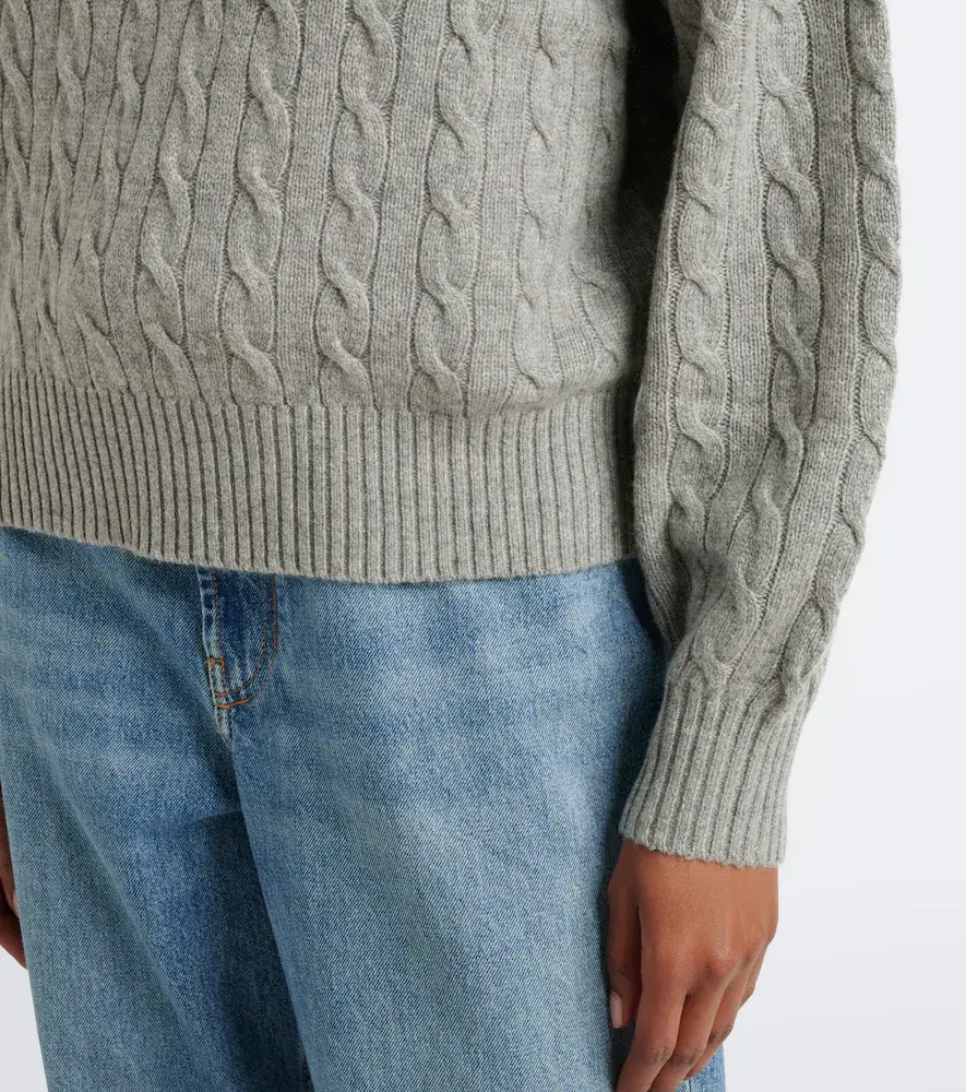 Polo Ralph Lauren Cable-knit wool and cashmere polo sweater | Thumbnail 4 Polo Ralph Lauren Cable-knit wool and cashmere polo sweater | Thumbnail 4