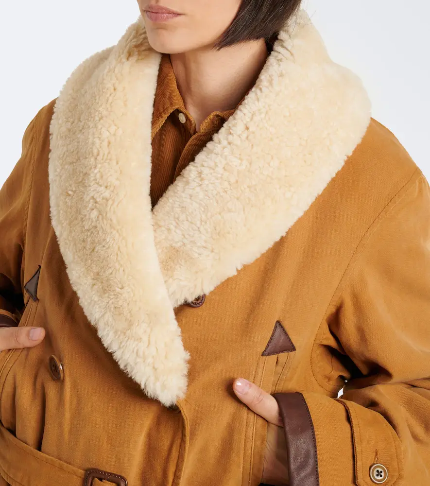 Polo Ralph Lauren Shearling-trimmed cotton coat | Thumbnail 3 Polo Ralph Lauren Shearling-trimmed cotton coat | Thumbnail 3