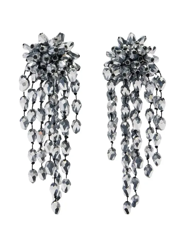 Hanabi beaded clip-on earrings Hanabi beaded clip-on earrings