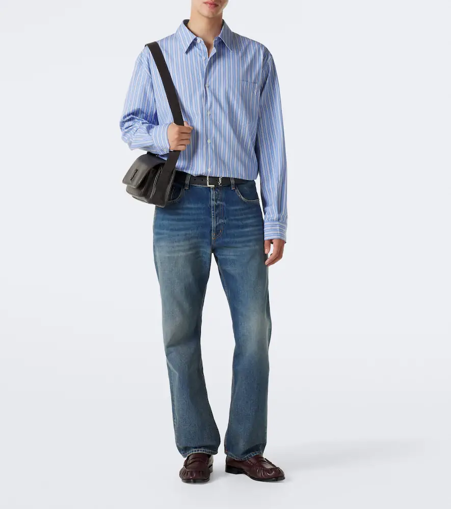 Saint Laurent Striped cotton poplin shirt | Thumbnail 2
