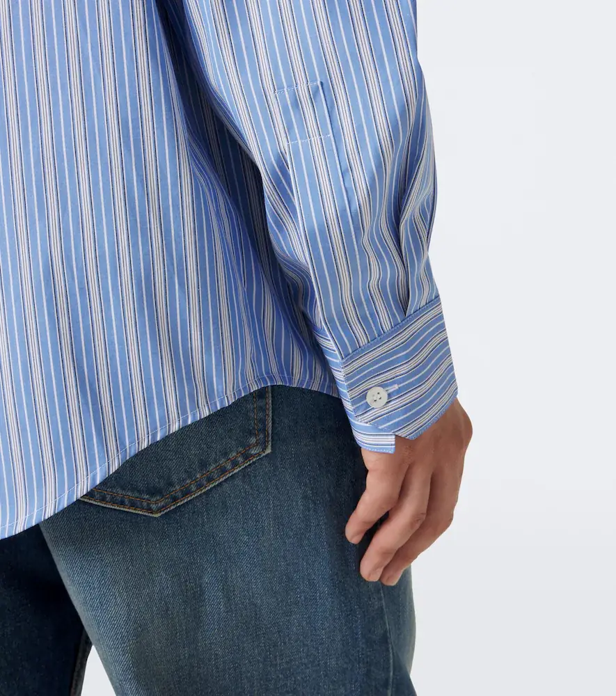 Saint Laurent Striped cotton poplin shirt | Thumbnail 3