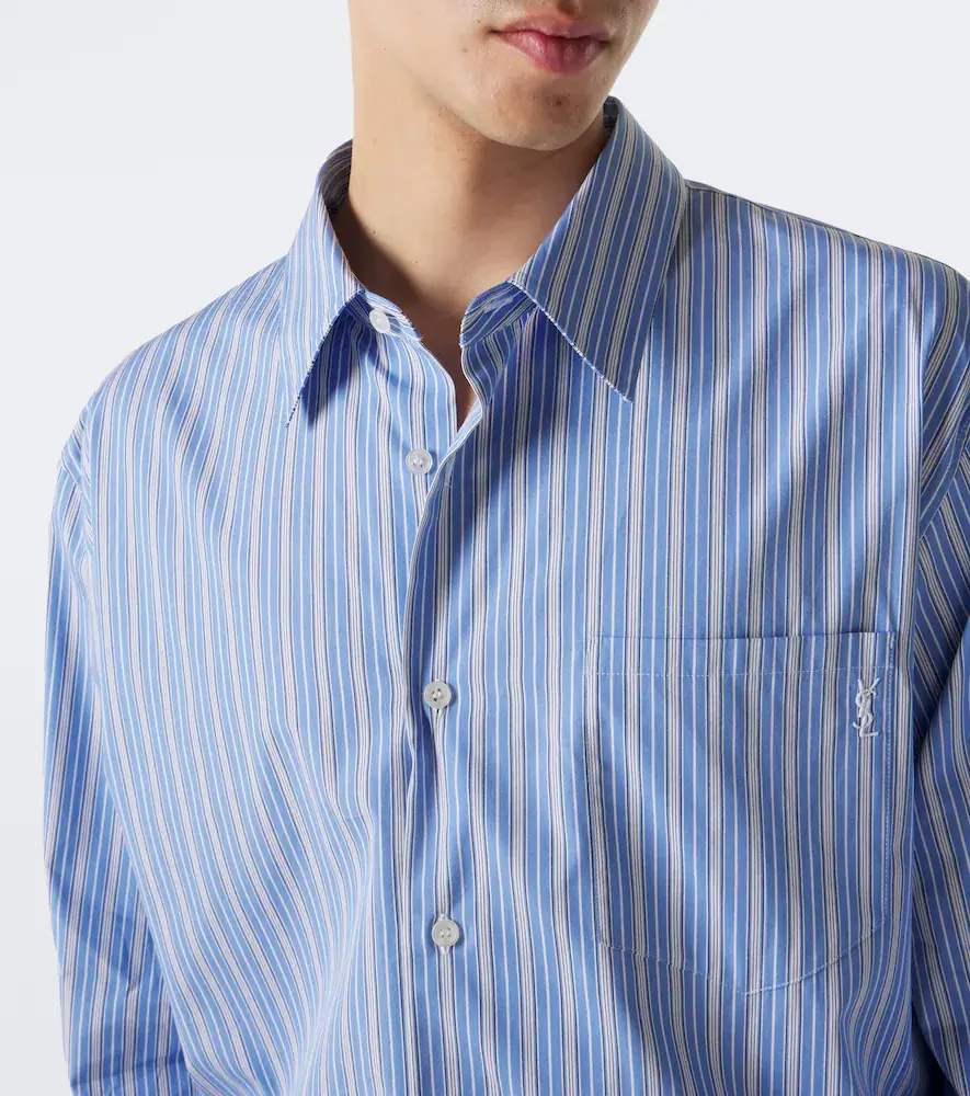 Saint Laurent Striped cotton poplin shirt | Thumbnail 4