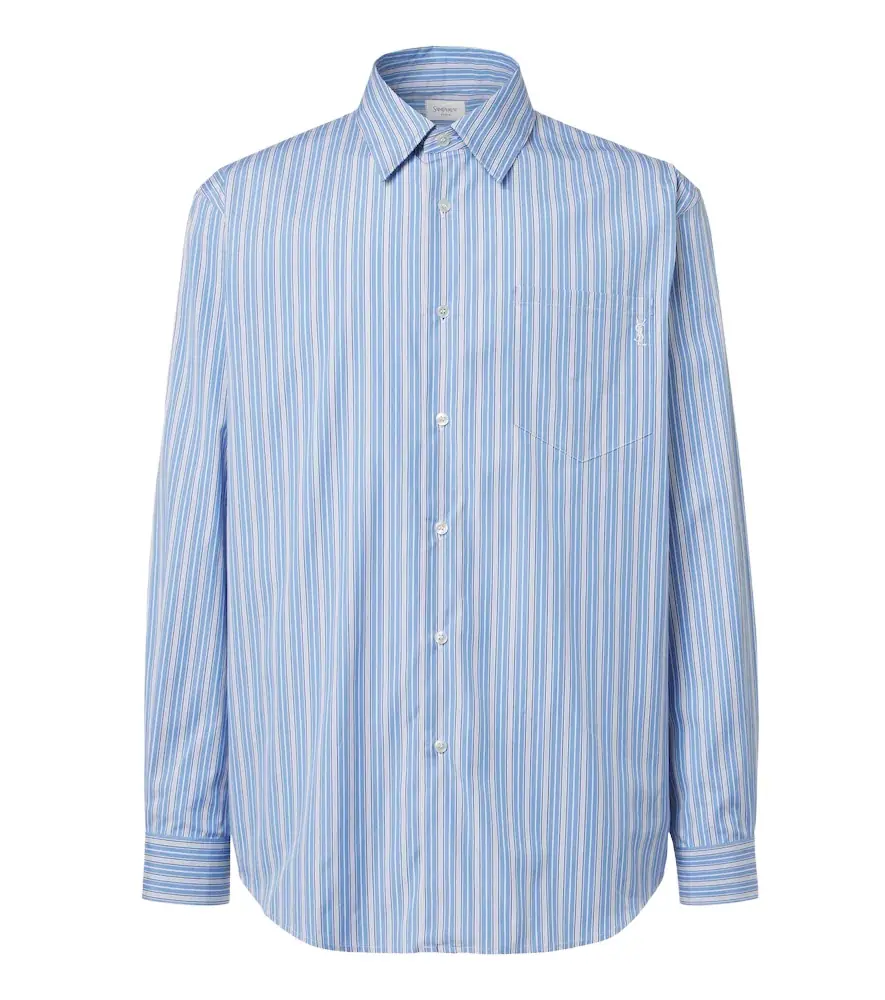 Saint Laurent Striped cotton poplin shirt | Image 1 Saint Laurent Striped cotton poplin shirt | Image 1