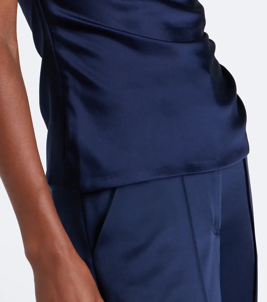 Simkhai Phoebe one-shoulder draped satin top | Thumbnail 4 Simkhai Phoebe one-shoulder draped satin top | Thumbnail 4