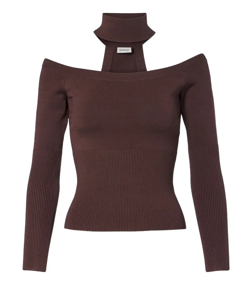 Simkhai Lila off-shoulder sweater | Image 1 Simkhai Lila off-shoulder sweater | Image 1