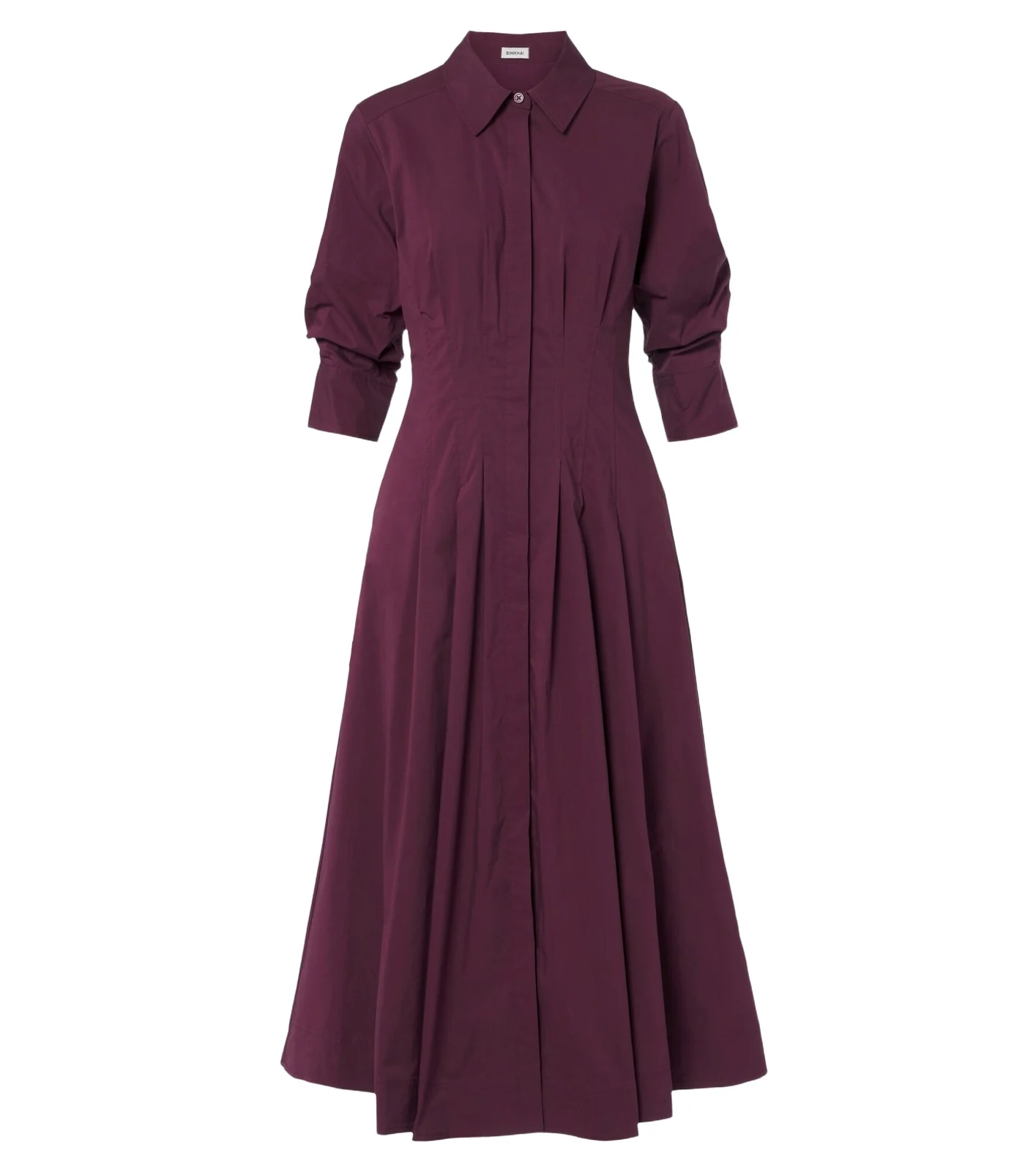 Simkhai Jazz pleated cotton poplin shirt dress