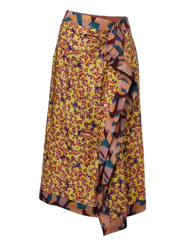 Printed ruffled midi skirt Printed ruffled midi skirt