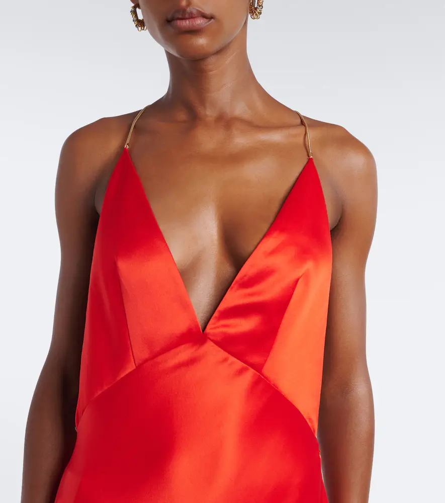 Retrofête Retrofête Arianell embellished satin gown | Thumbnail 3 Retrofête Retrofête Arianell embellished satin gown | Thumbnail 3