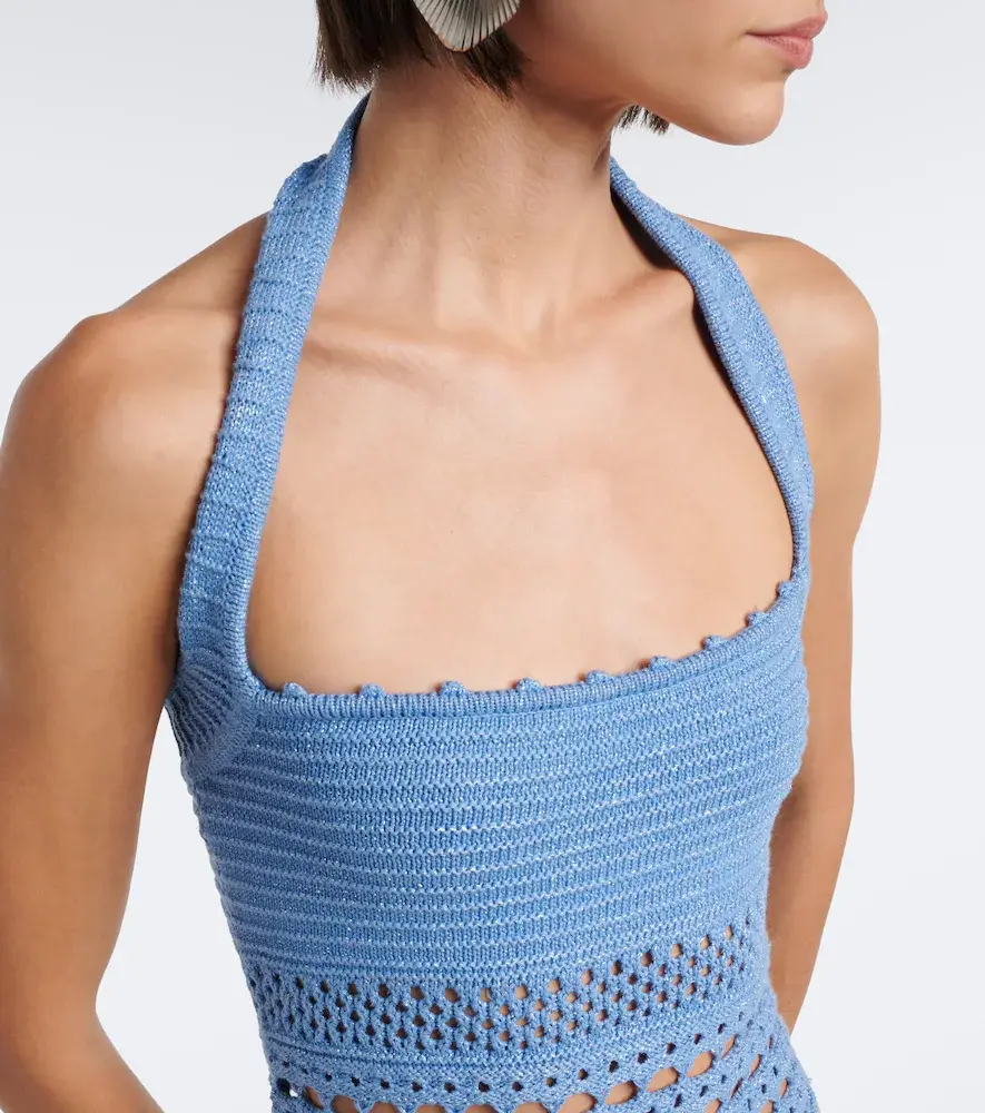 Retrofête Retrofête Ronni cotton-blend crochet minidress | Thumbnail 5