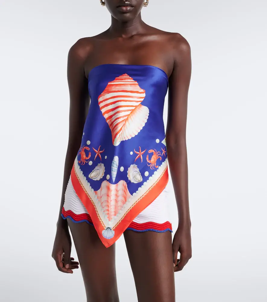 Retrofête Retrofête Alivia silk bandeau top | Thumbnail 2