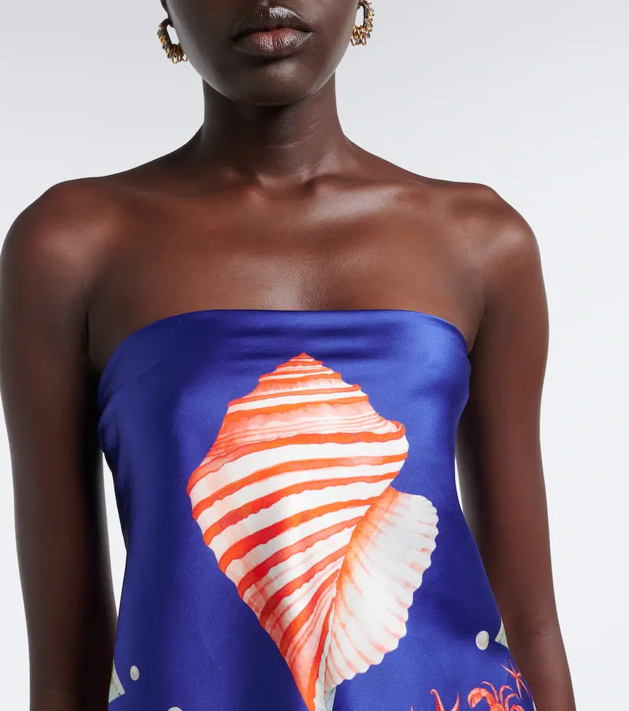 Retrofête Retrofête Alivia silk bandeau top | Thumbnail 3