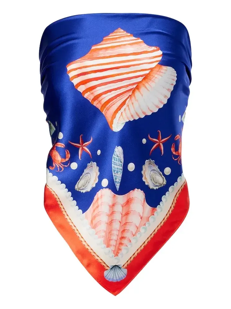 Retrofête Alivia silk bandeau top