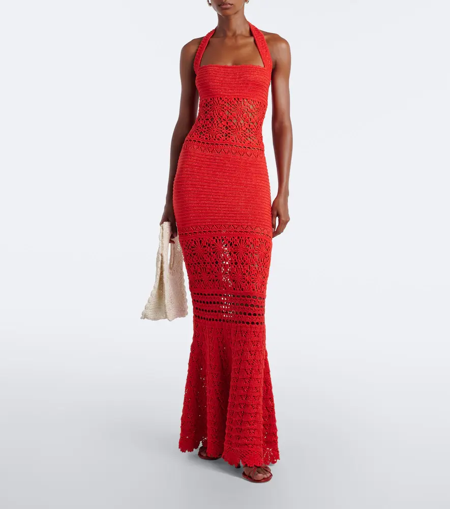 Retrofête Retrofête Peggie crochet cotton-blend maxi dress | Thumbnail 4