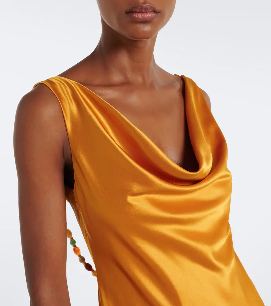 Retrofête Retrofête Keryn embellished satin gown | Thumbnail 2 Retrofête Retrofête Keryn embellished satin gown | Thumbnail 2