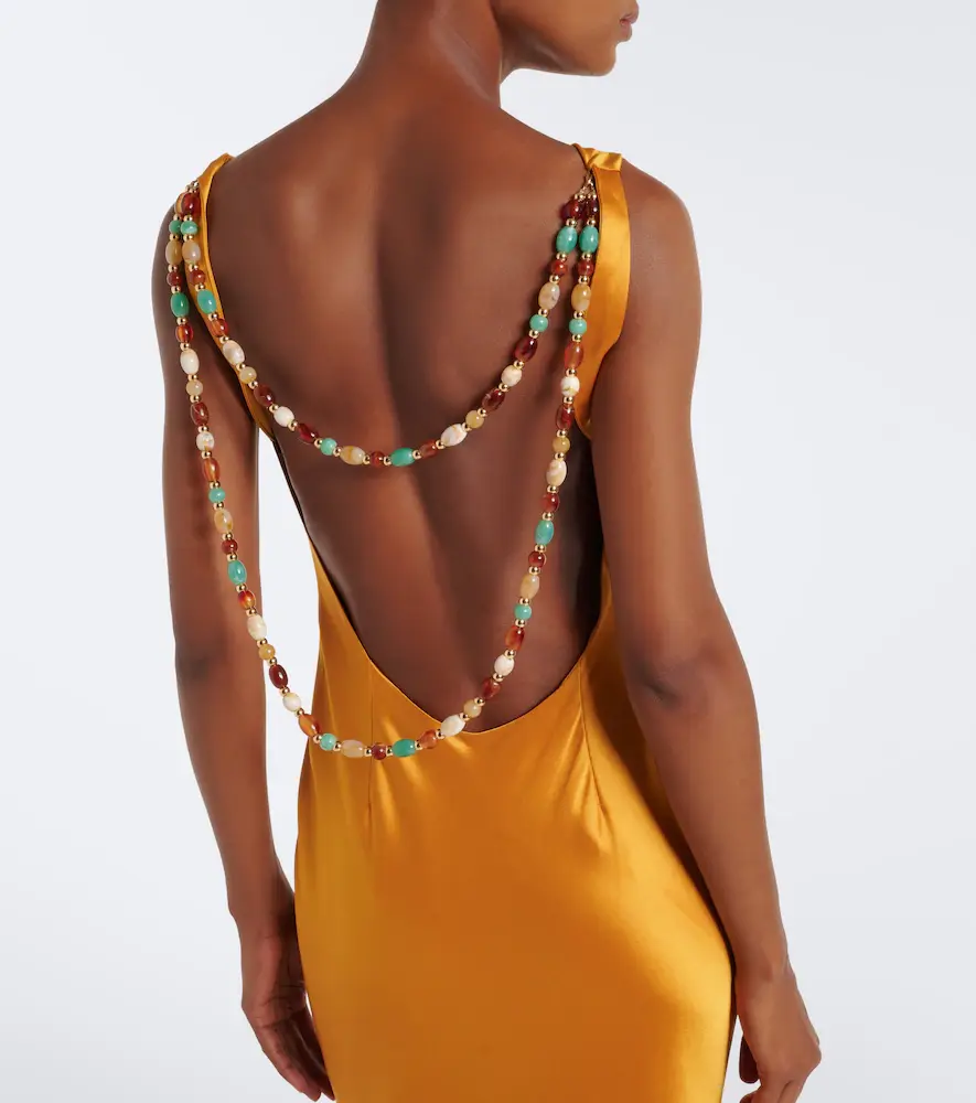 Retrofête Retrofête Keryn embellished satin gown | Thumbnail 5 Retrofête Retrofête Keryn embellished satin gown | Thumbnail 5