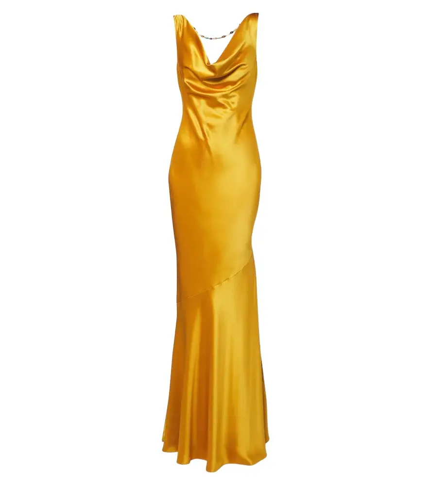 Retrofête Keryn embellished satin gown Retrofête Keryn embellished satin gown