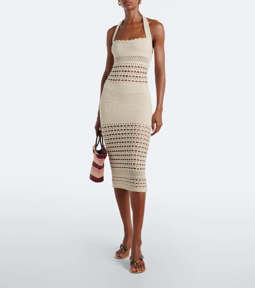 Retrofête Retrofête Jaycee crochet cotton-blend midi dress | Thumbnail 2