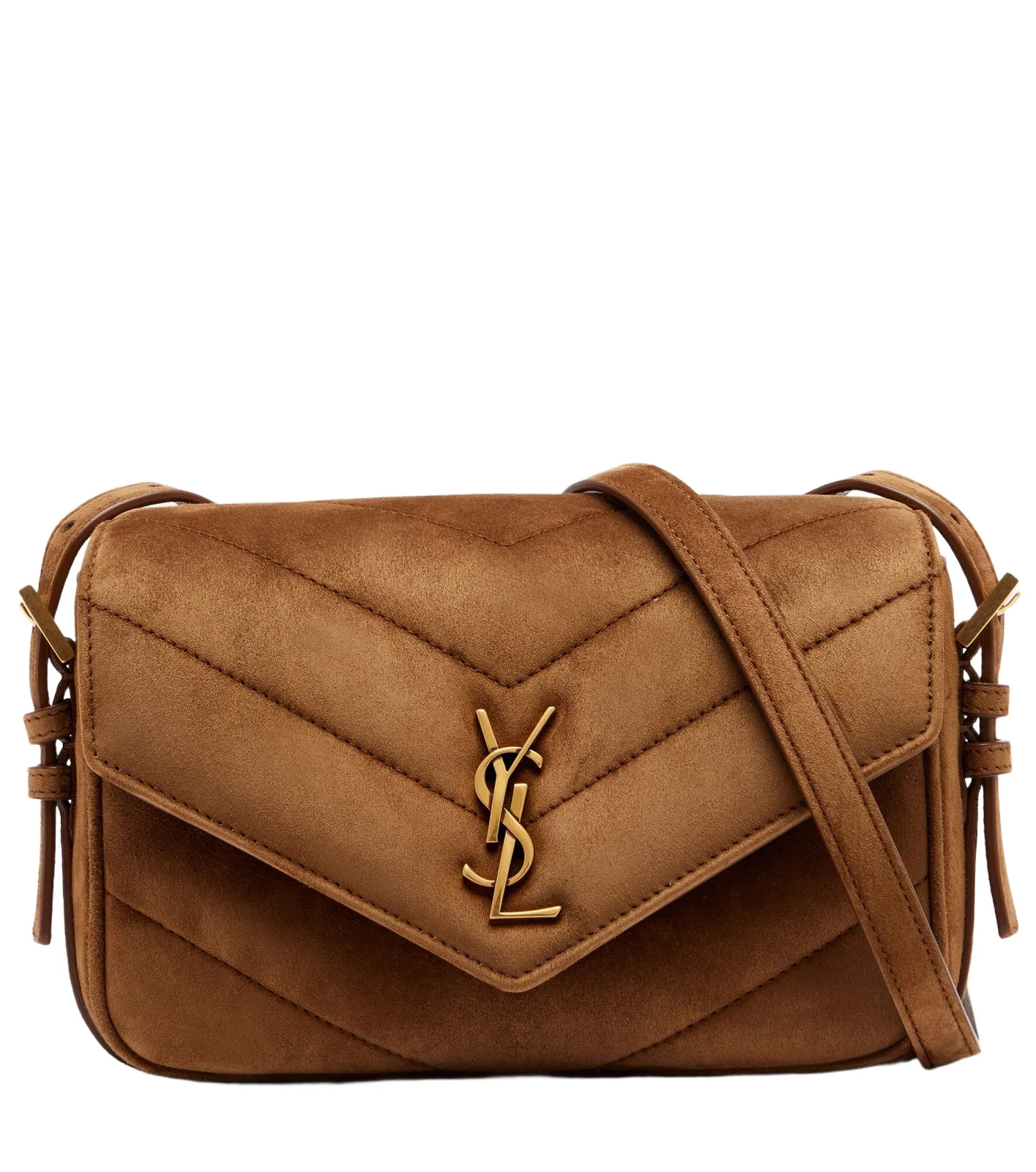 Saint Laurent Loulou Toy matelassé suede crossbody bag