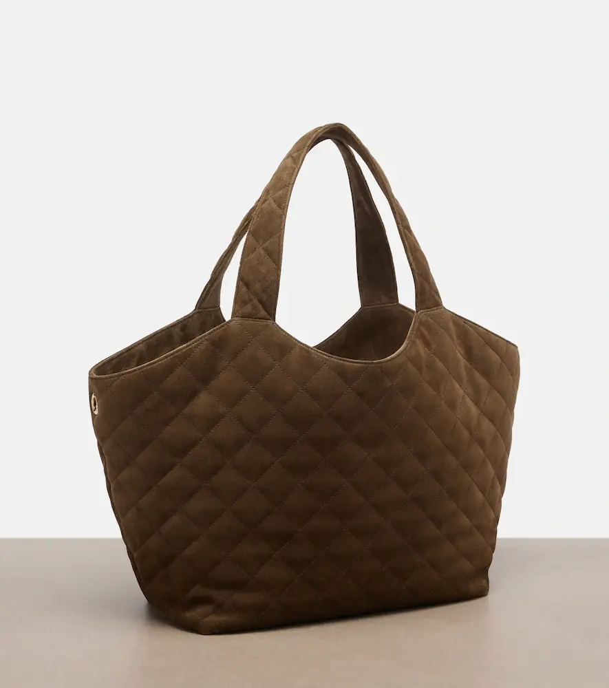 Saint Laurent Icare Medium quilted suede tote bag | Thumbnail 3 Saint Laurent Icare Medium quilted suede tote bag | Thumbnail 3