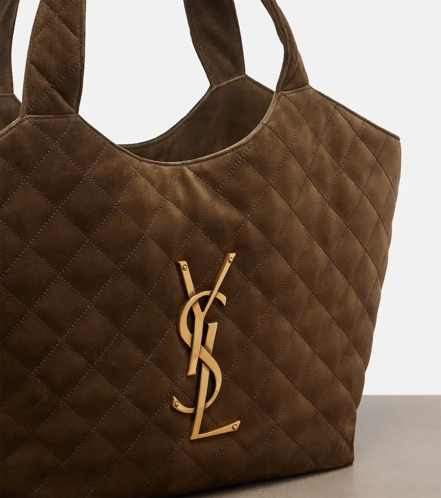 Saint Laurent Icare Medium quilted suede tote bag | Thumbnail 4 Saint Laurent Icare Medium quilted suede tote bag | Thumbnail 4