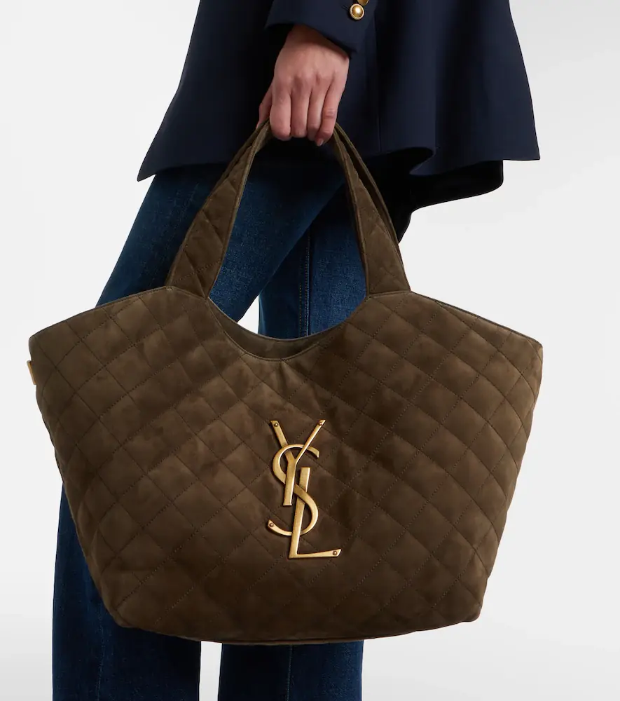 Saint Laurent Icare Medium quilted suede tote bag | Thumbnail 6 Saint Laurent Icare Medium quilted suede tote bag | Thumbnail 6