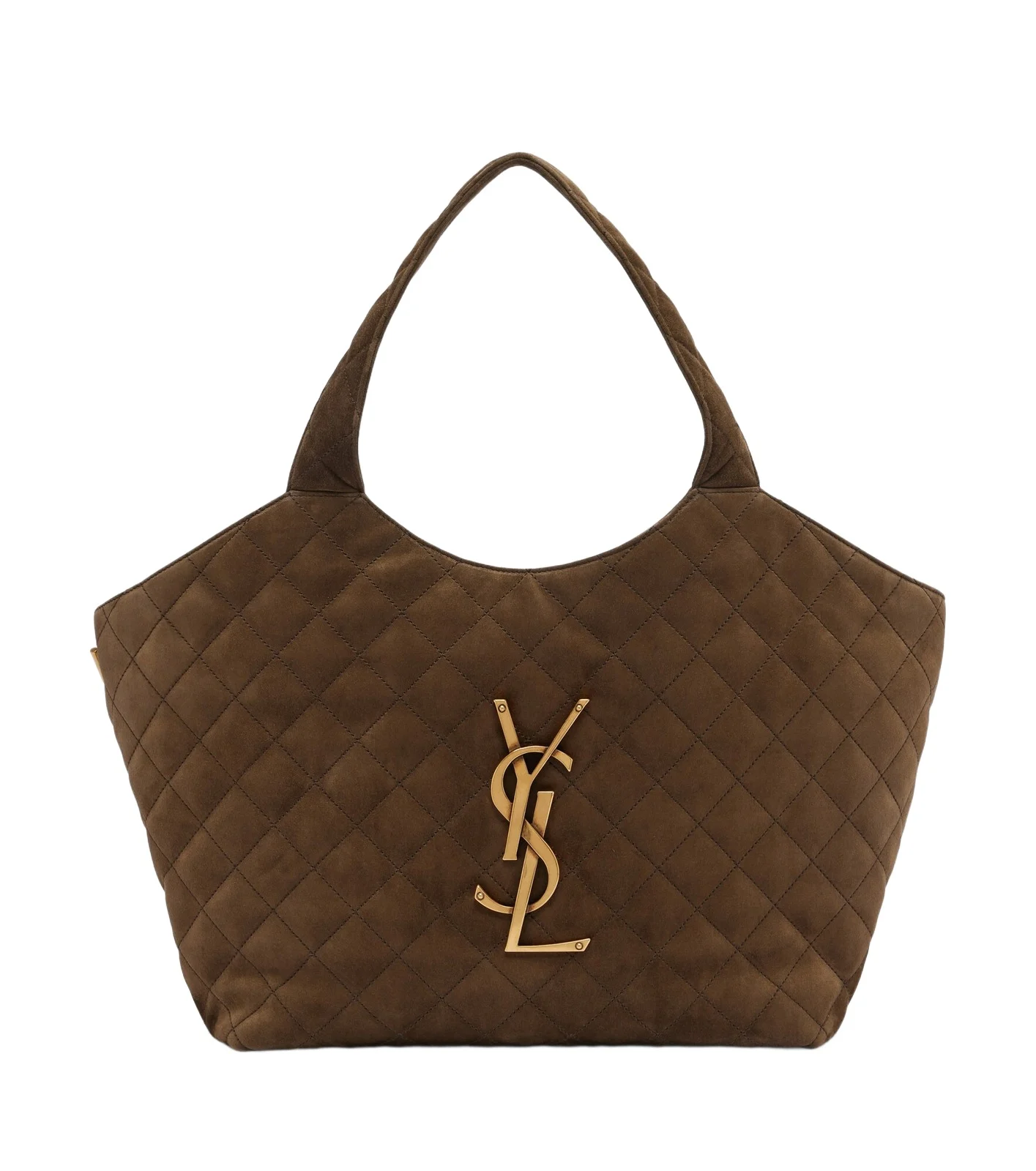 Icare Medium quilted suede tote bag