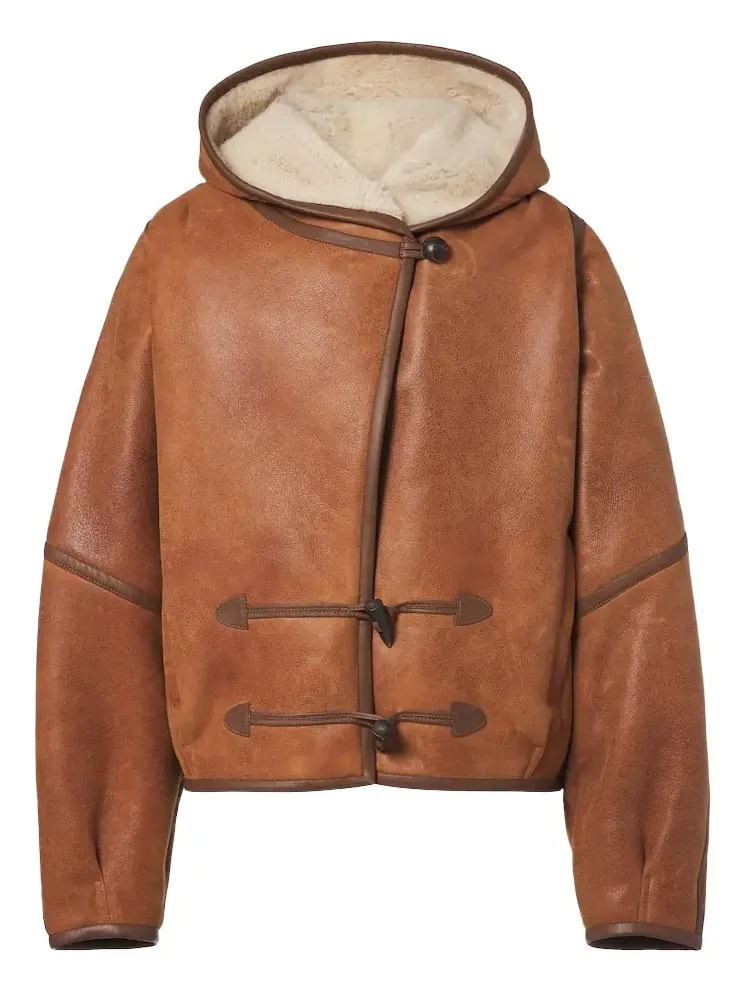 Amiel hooded leather jacket Amiel hooded leather jacket