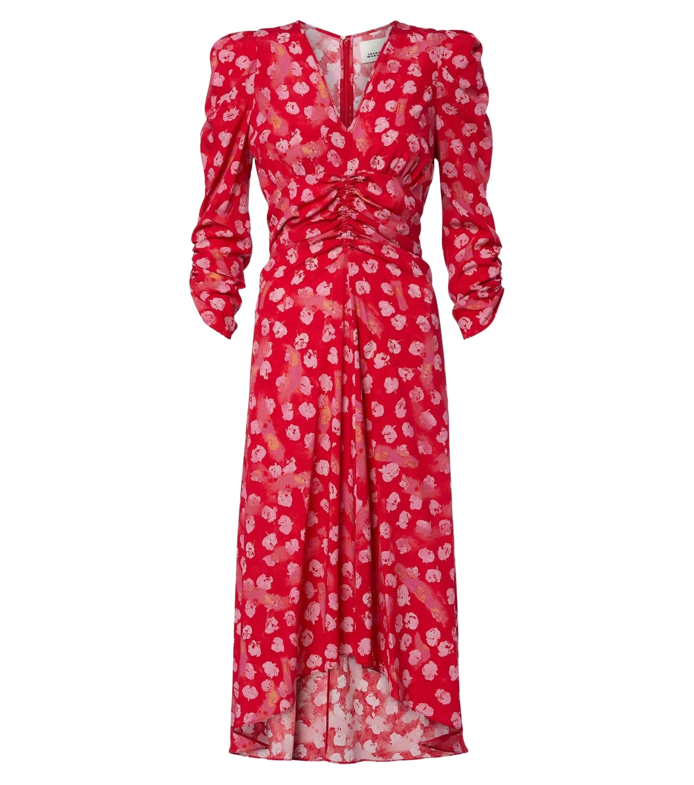 Albini floral silk-blend midi dress