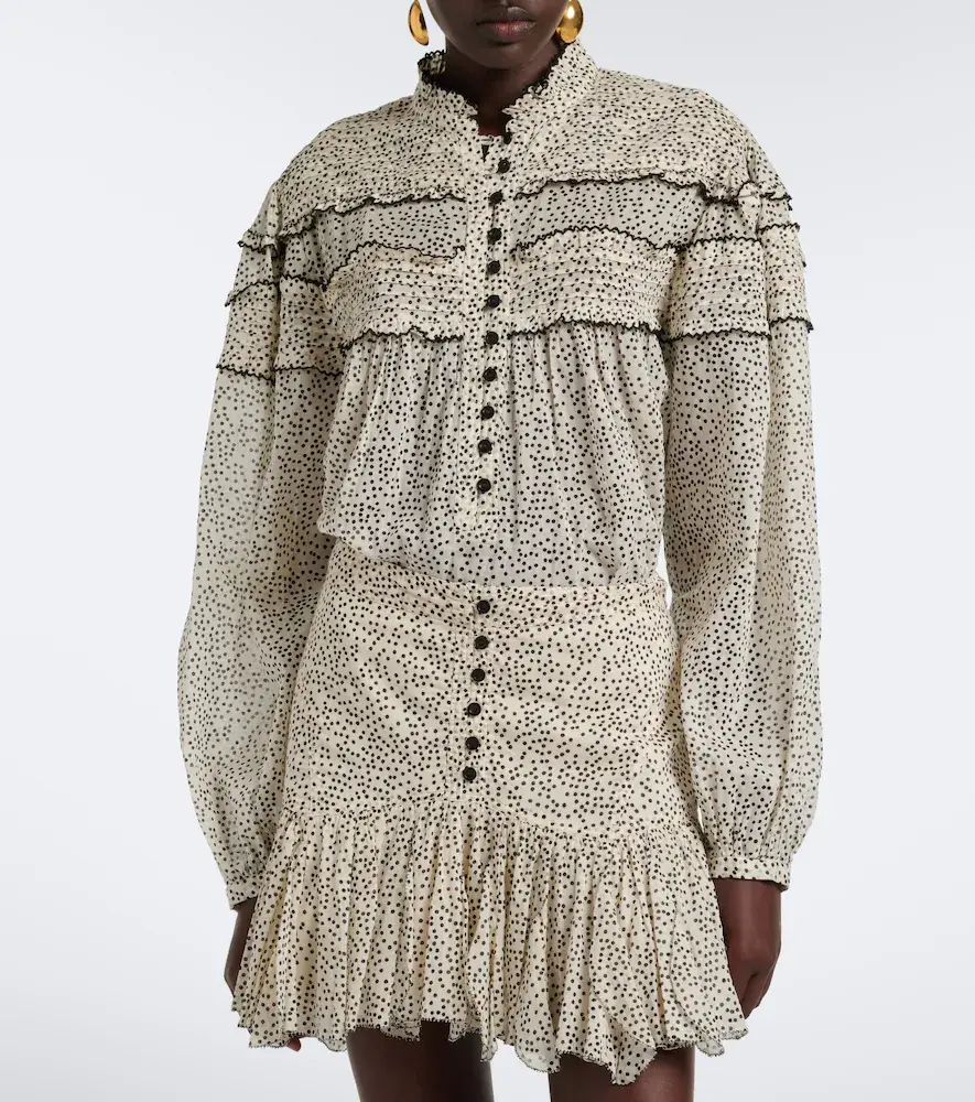 Marant Étoile Doane polka-dot cotton voile blouse | Thumbnail 2 Marant Étoile Doane polka-dot cotton voile blouse | Thumbnail 2