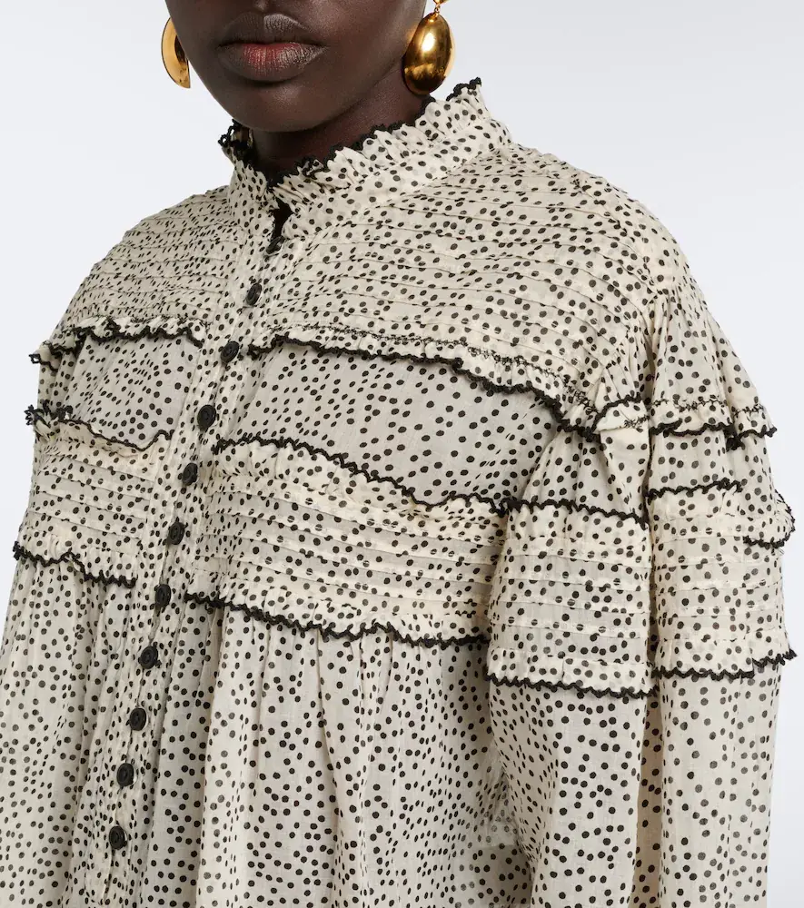 Marant Étoile Doane polka-dot cotton voile blouse | Thumbnail 4 Marant Étoile Doane polka-dot cotton voile blouse | Thumbnail 4