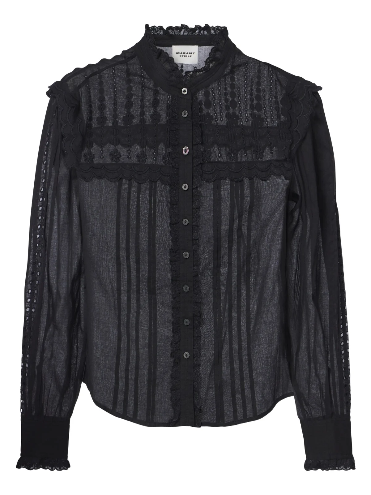 Lonzie embroidered cotton voile blouse Lonzie embroidered cotton voile blouse