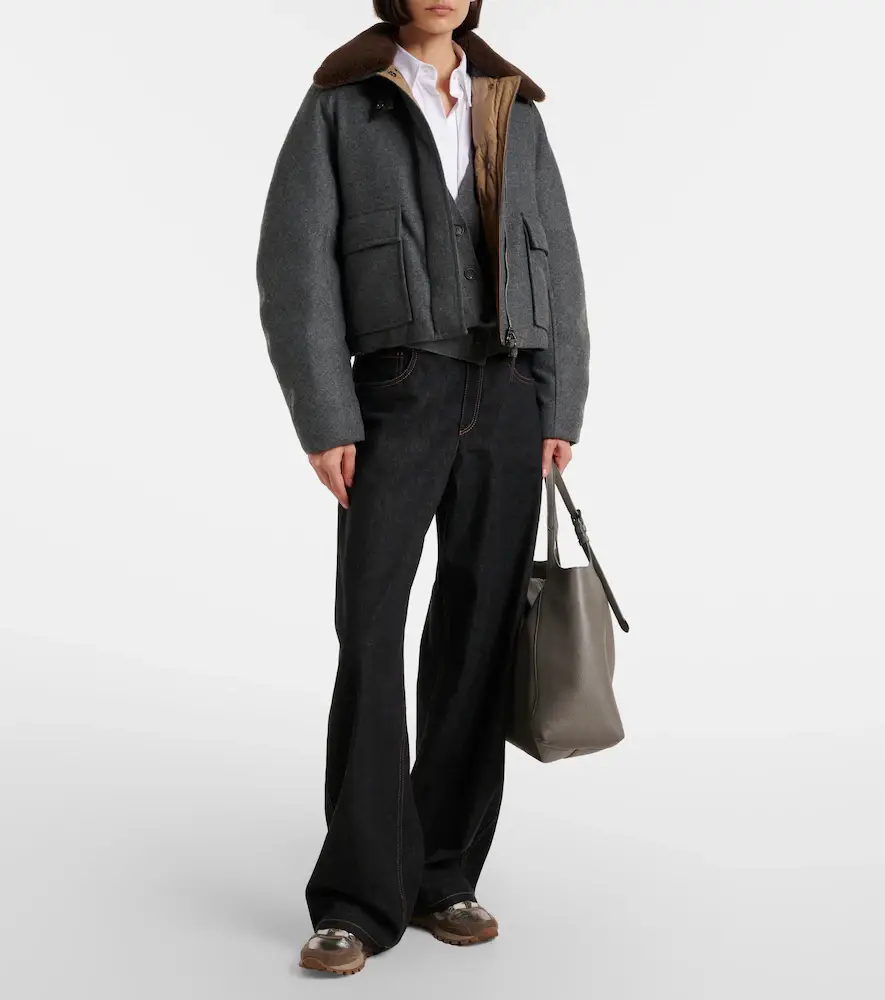 Brunello Cucinelli Monili shearling-trimmed leather sneakers | Thumbnail 7
