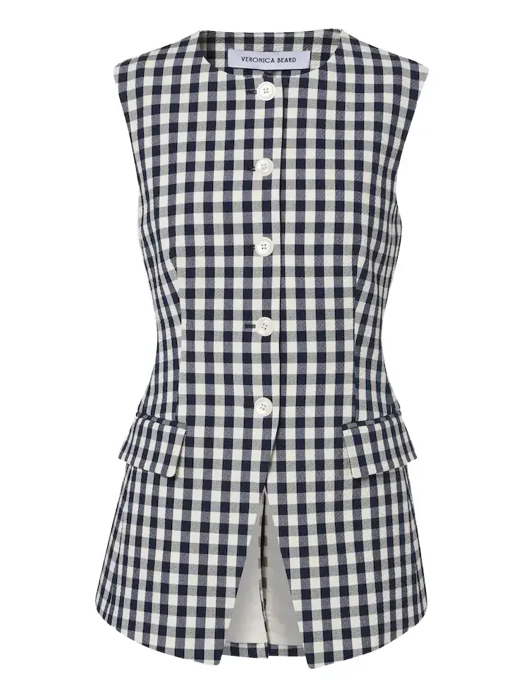 Lois gingham cotton vest Lois gingham cotton vest