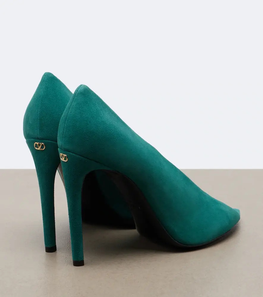 Valentino Garavani Révélé VLogo suede peep-toe pumps | Thumbnail 2 Valentino Garavani Révélé VLogo suede peep-toe pumps | Thumbnail 2
