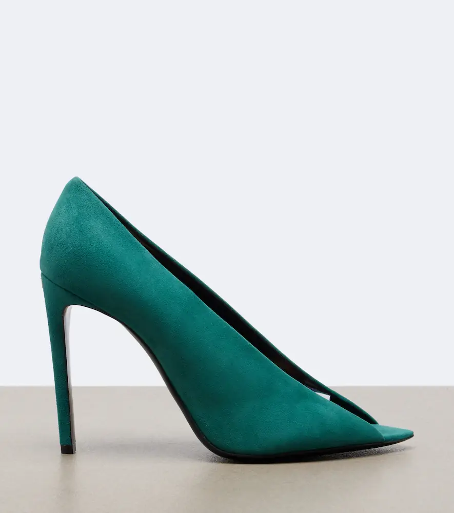 Valentino Garavani Révélé VLogo suede peep-toe pumps | Thumbnail 3 Valentino Garavani Révélé VLogo suede peep-toe pumps | Thumbnail 3