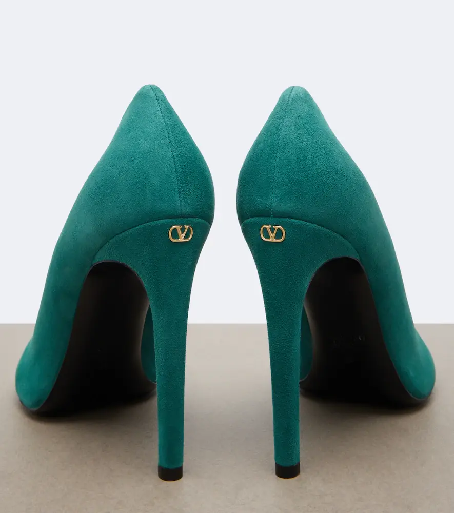 Valentino Garavani Révélé VLogo suede peep-toe pumps | Thumbnail 4 Valentino Garavani Révélé VLogo suede peep-toe pumps | Thumbnail 4