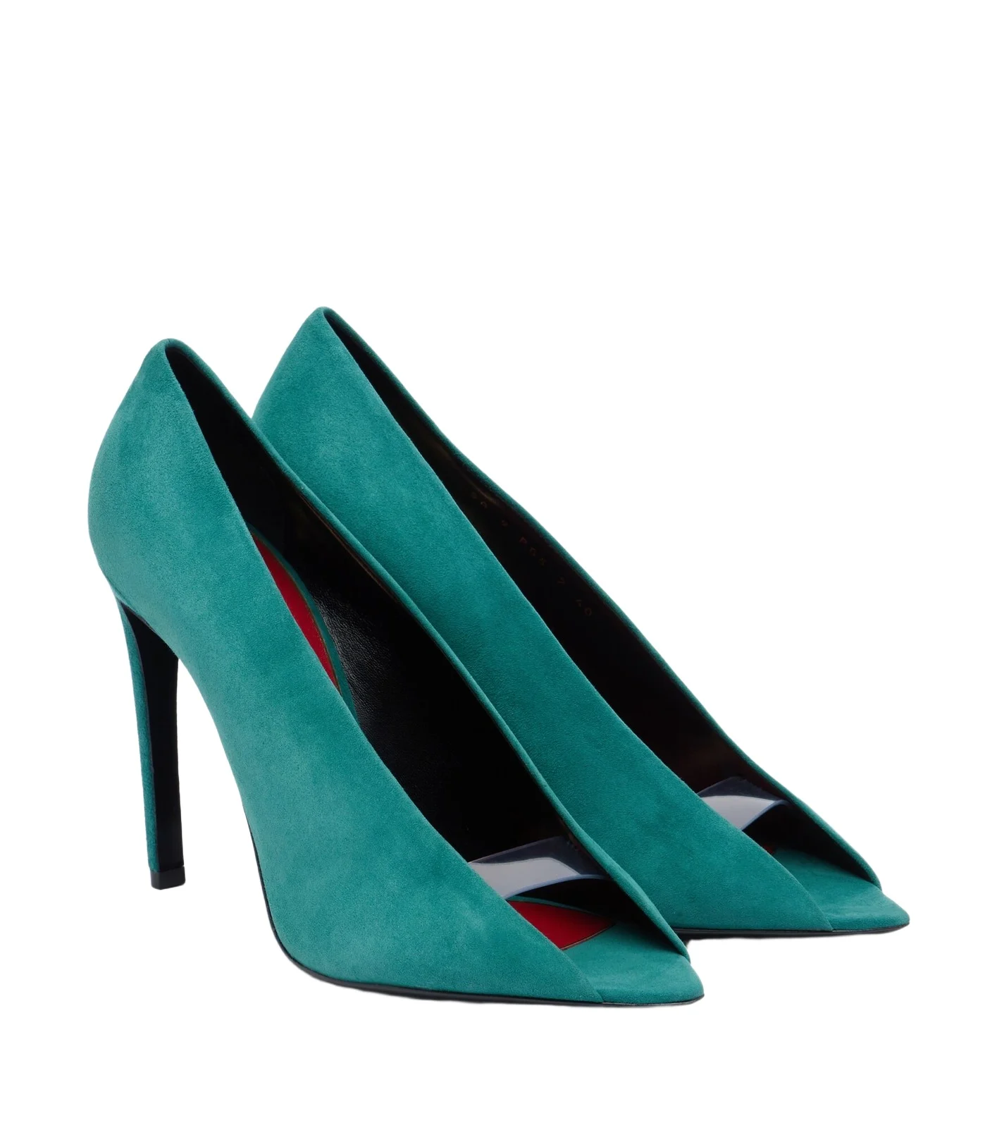 Valentino Garavani Révélé VLogo suede peep-toe pumps