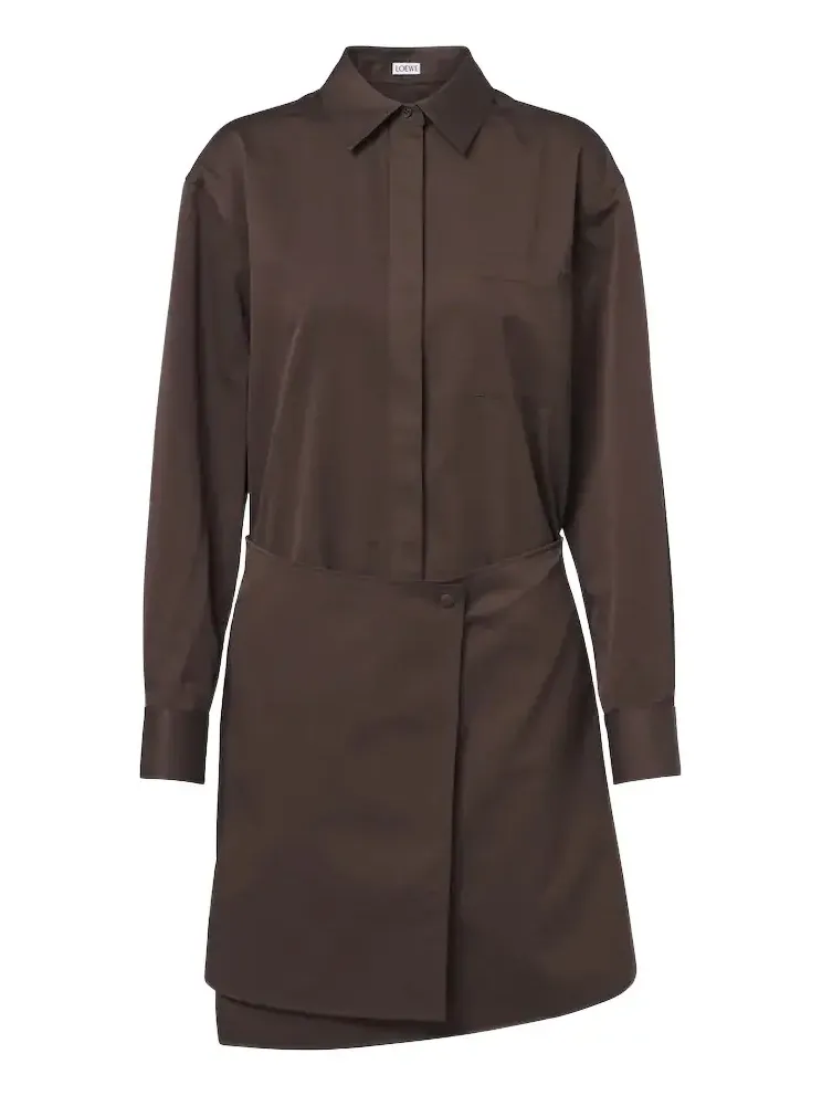 Loewe Cotton and silk gabardine shirt dress