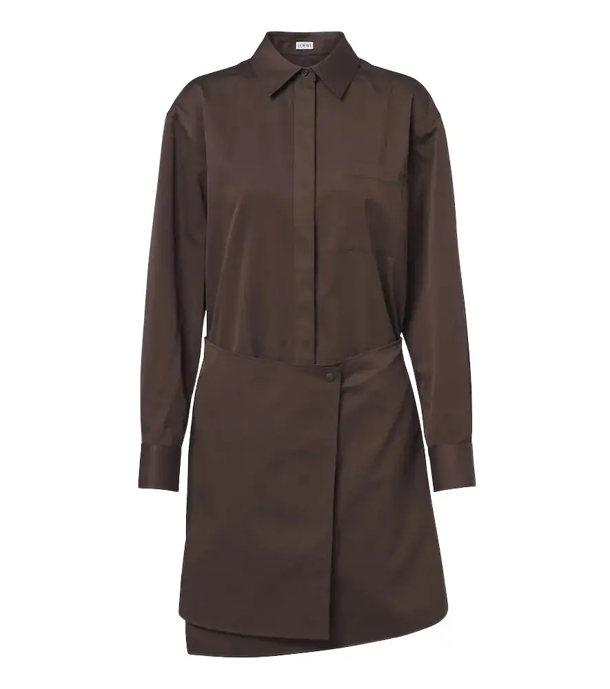 Loewe Cotton and silk gabardine shirt dress | Image 1 Loewe Cotton and silk gabardine shirt dress | Image 1