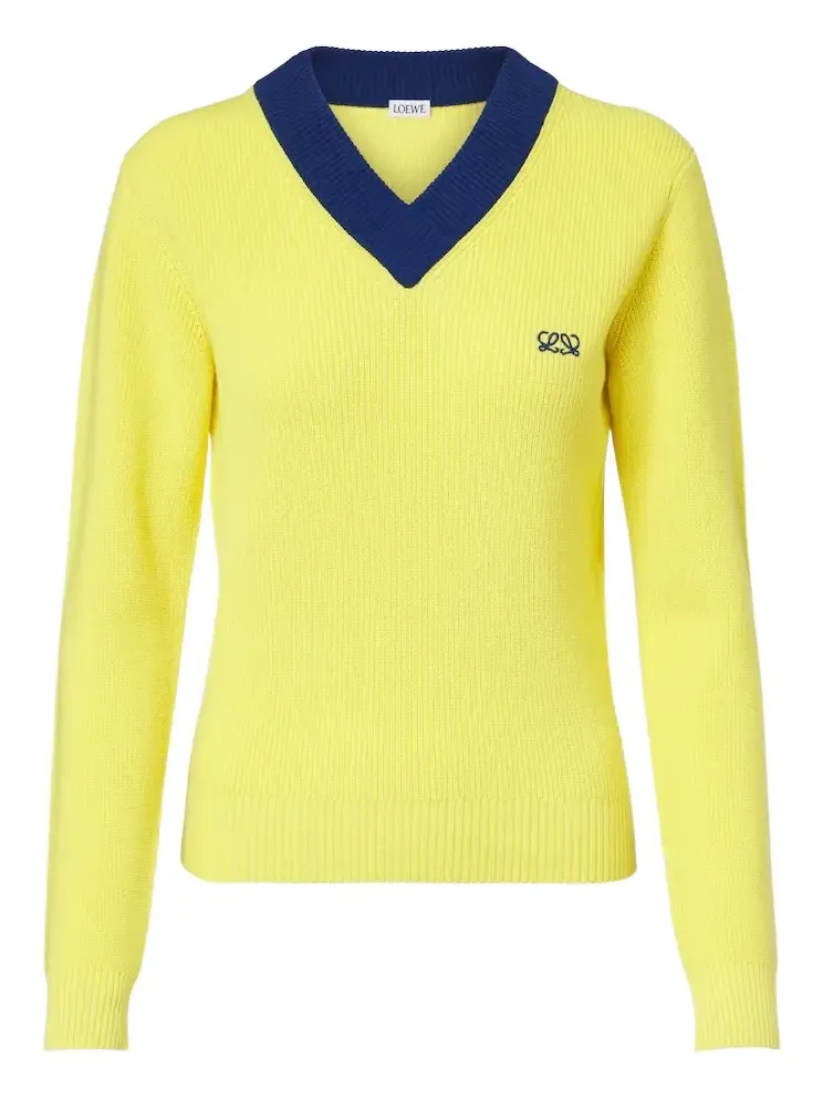 Double L cotton and wool sweater