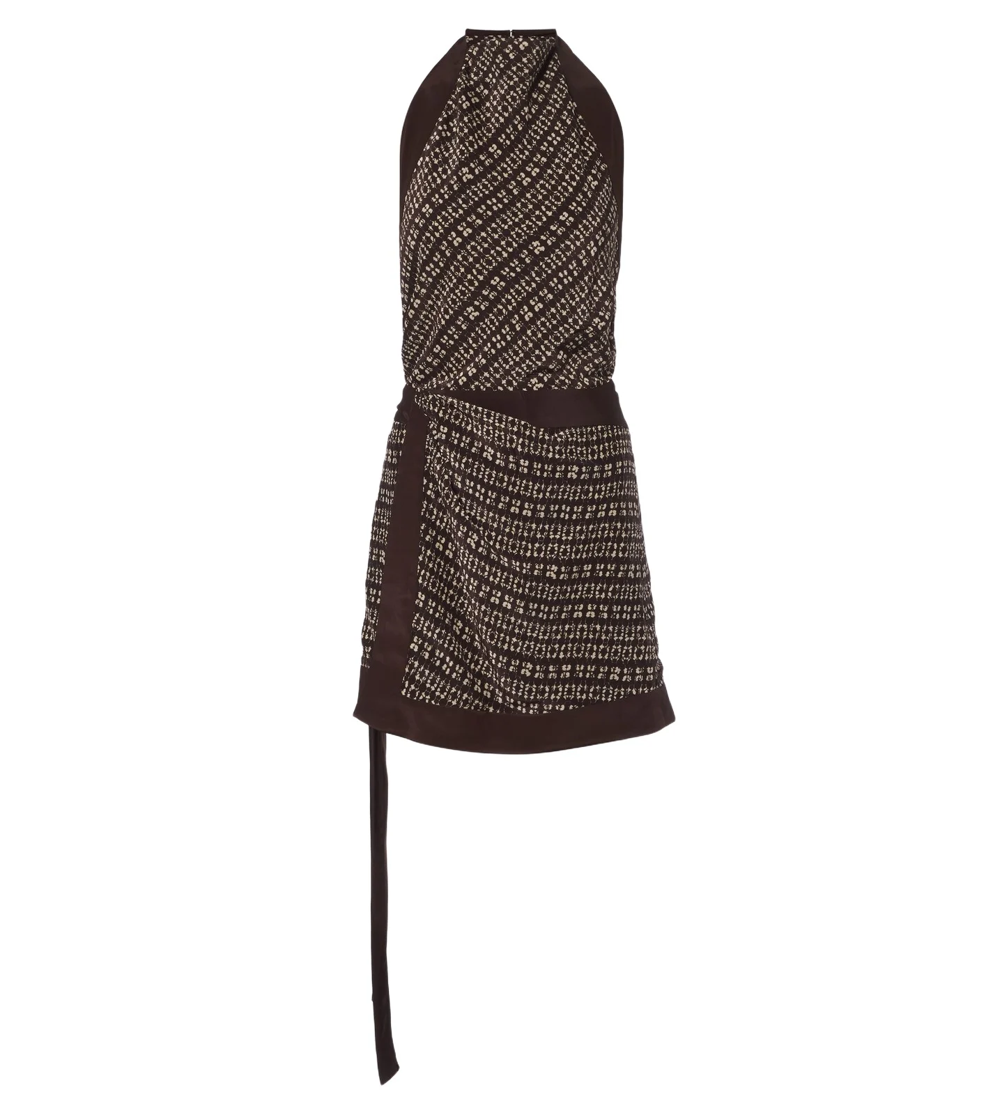 Astrid printed open-back minidress